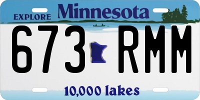 MN license plate 673RMM