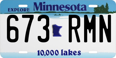 MN license plate 673RMN