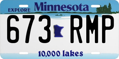 MN license plate 673RMP
