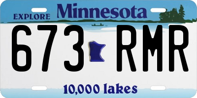 MN license plate 673RMR
