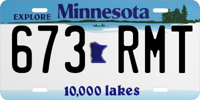 MN license plate 673RMT