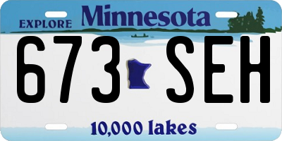 MN license plate 673SEH