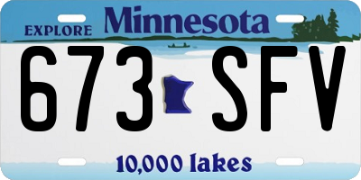 MN license plate 673SFV