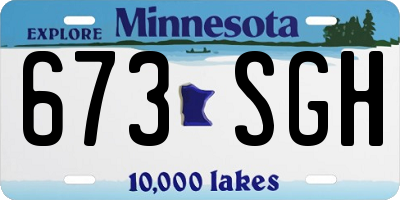 MN license plate 673SGH
