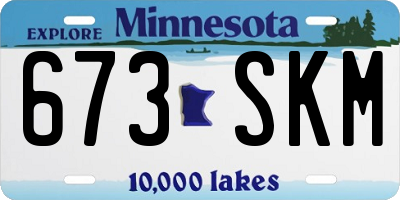 MN license plate 673SKM