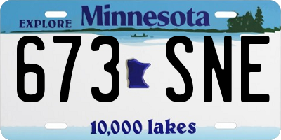 MN license plate 673SNE