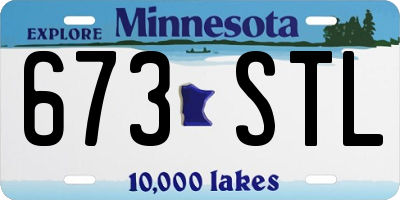 MN license plate 673STL
