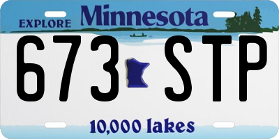 MN license plate 673STP