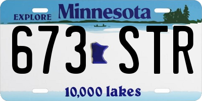 MN license plate 673STR