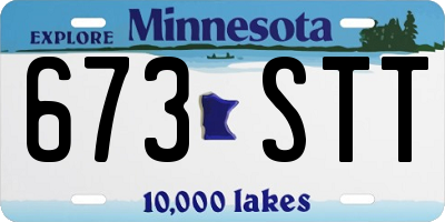 MN license plate 673STT
