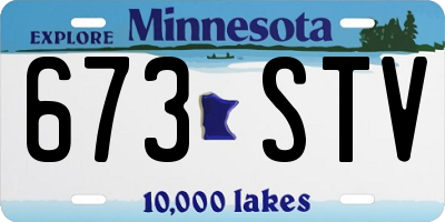 MN license plate 673STV