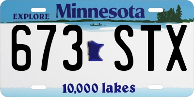 MN license plate 673STX