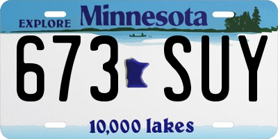 MN license plate 673SUY