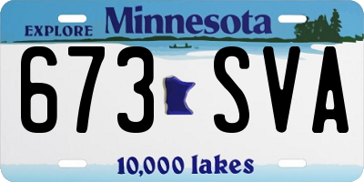MN license plate 673SVA
