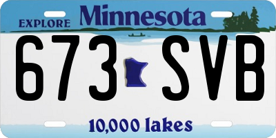 MN license plate 673SVB