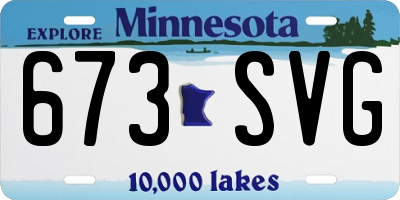 MN license plate 673SVG