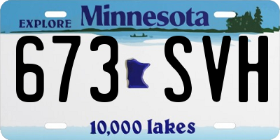 MN license plate 673SVH