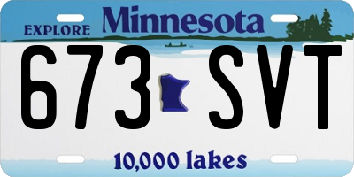 MN license plate 673SVT