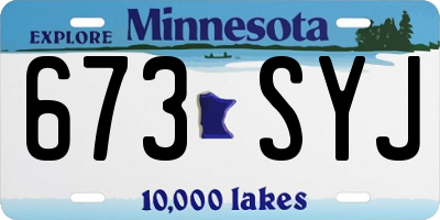 MN license plate 673SYJ