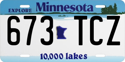 MN license plate 673TCZ