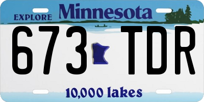 MN license plate 673TDR