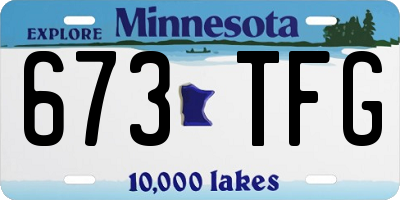 MN license plate 673TFG