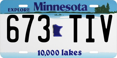 MN license plate 673TIV