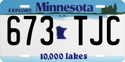MN license plate 673TJC