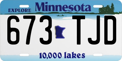 MN license plate 673TJD