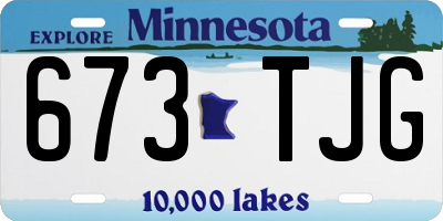 MN license plate 673TJG