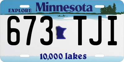 MN license plate 673TJI