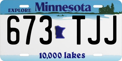 MN license plate 673TJJ