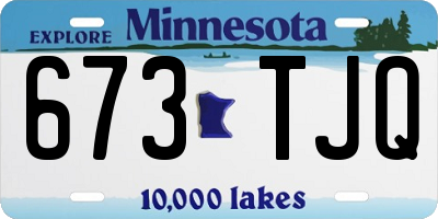 MN license plate 673TJQ