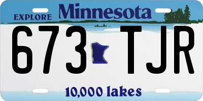 MN license plate 673TJR