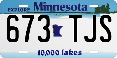 MN license plate 673TJS