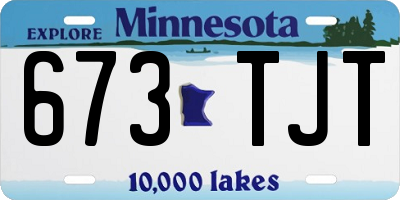 MN license plate 673TJT