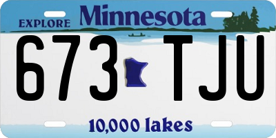 MN license plate 673TJU