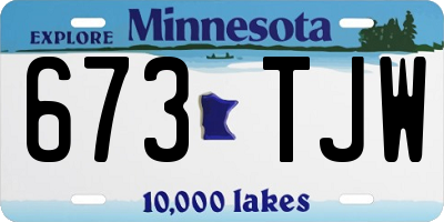 MN license plate 673TJW