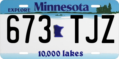 MN license plate 673TJZ