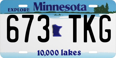MN license plate 673TKG