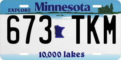 MN license plate 673TKM