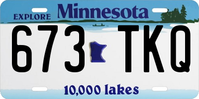 MN license plate 673TKQ