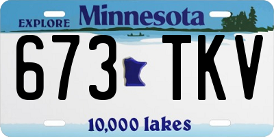 MN license plate 673TKV
