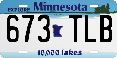 MN license plate 673TLB