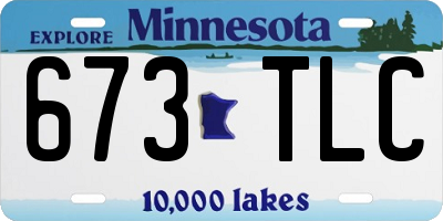 MN license plate 673TLC