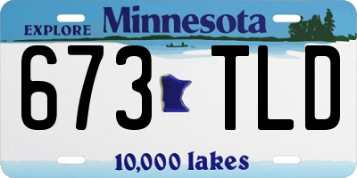 MN license plate 673TLD