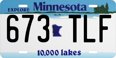 MN license plate 673TLF