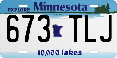 MN license plate 673TLJ