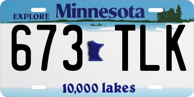 MN license plate 673TLK