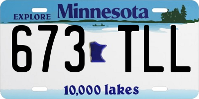 MN license plate 673TLL